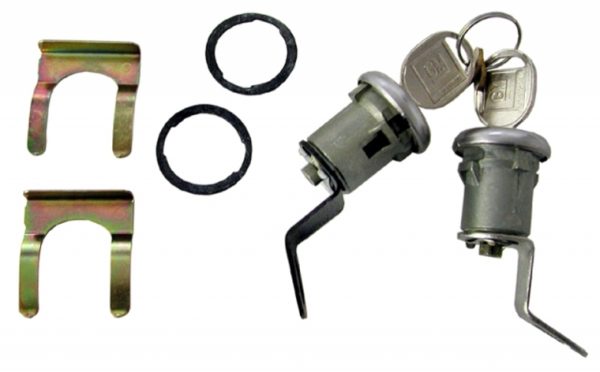 1974 - 1977 C3 CORVETTE OUTER DOOR LOCK SET with KEYS – #E16485