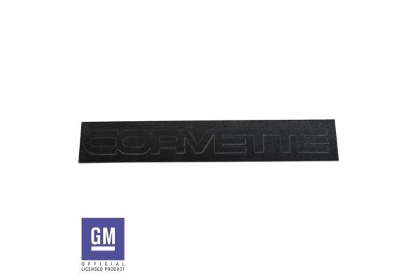 1984 - 1990 C4 CORVETTE REAR EMBLEM. REAR PANEL -  BLACK ACRYLIC #211610