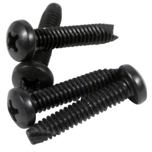 1965 -1977 Corvette Interior Door Pull Handle Screw Set - 4pc - Black - #34678