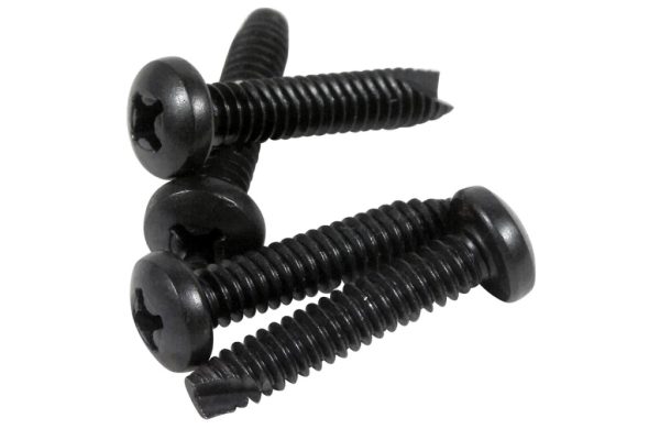 1965 -1977 Corvette Interior Door Pull Handle Screw Set - 4pc - Black - #34678