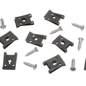 1968 -1976 CORVETTE REAR DECK VENT GRILLE - 8 CHROME SCREWS WITH 8 U-NUTS #343034