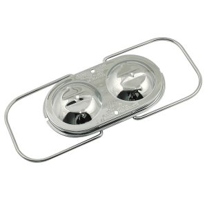 1967 - 1982 Corvette Chrome Master Cylinder Cap - 4.03" Bails - Mr. Gasket #51104