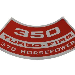 1970 Corvette SP/HP LT1 350 Turbo Fire 370 HP Air Cleaner Decal #263009 / #13502