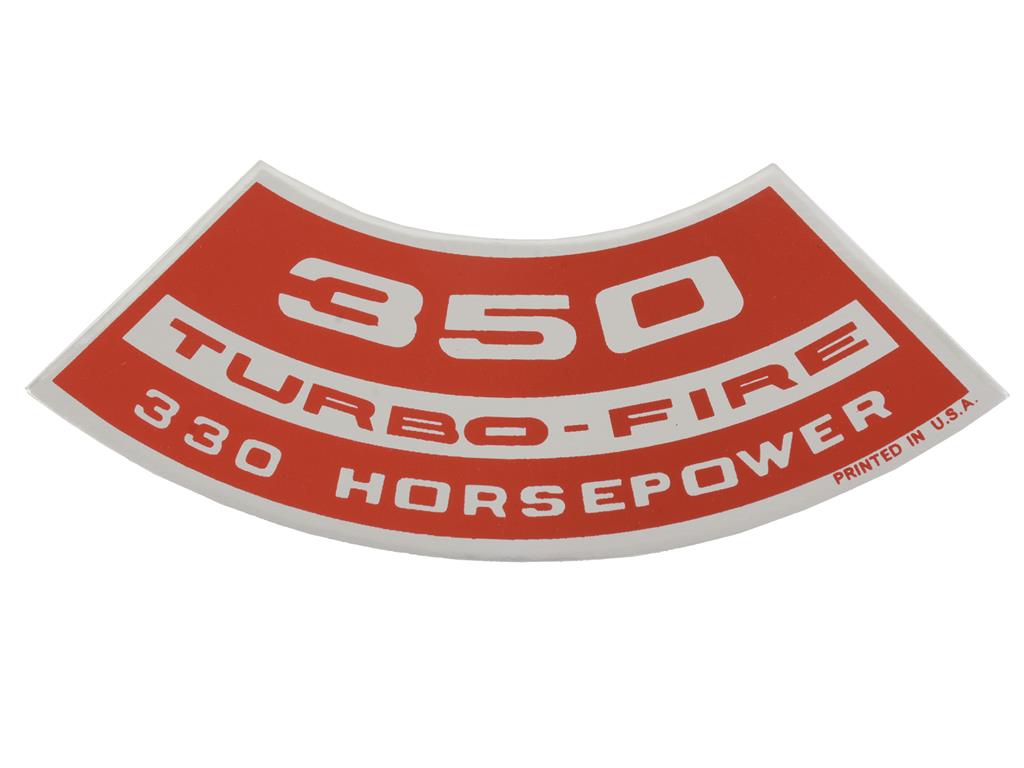 1971 C3 CORVETTE Air Cleaner Lid Decal LT-1 350 Turbo Fire 330 Horsepower decal #13504