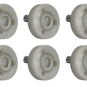 1968 -1982 C3 CORVETTE WINDOW GLASS REGULATOR ROLLERS. 6 PIECE SET. #33604