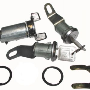 1969-1977 CORVETTE IGNITION BARREL LOCK & DOOR LOCK SET KEYED ALIKE With 2 KEYS – #E10854