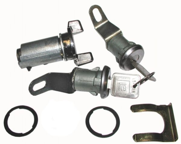 1969-1977 CORVETTE IGNITION BARREL LOCK & DOOR LOCK SET KEYED ALIKE With 2 KEYS – #E10854