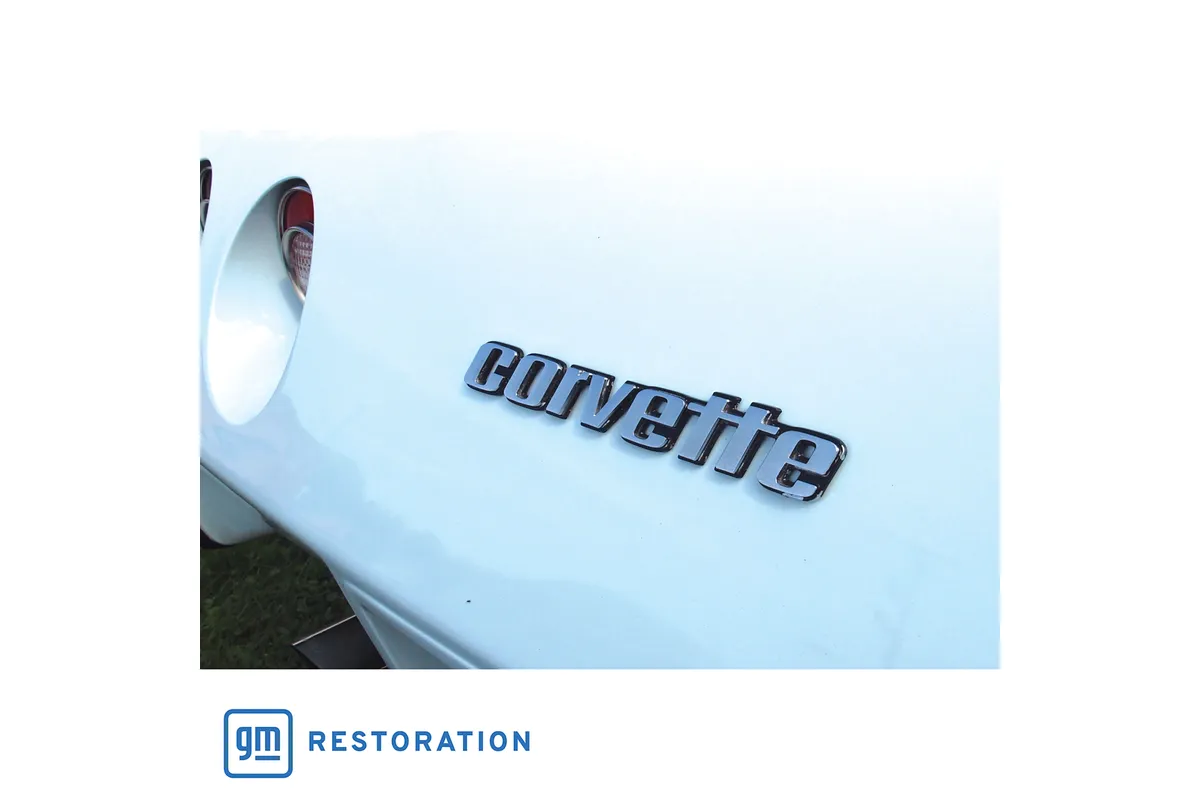 1976 - 1979 Corvette Rear Badge / Emblem. Rear Letters 8 1/4 Inch Length - #2113