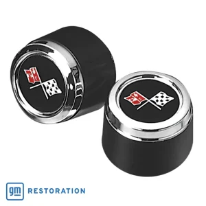 1976 -1979 CORVETTE YJ8 ALLOY / ALUMINUM WHEEL CENTER CAP WITH EMBLEM. #24203