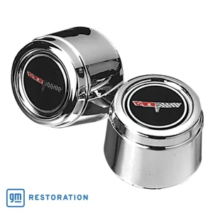 1980 -1981 CORVETTE YJ8 ALLOY / ALUMINUM WHEEL CENTER CAP WITH EMBLEM. #24205