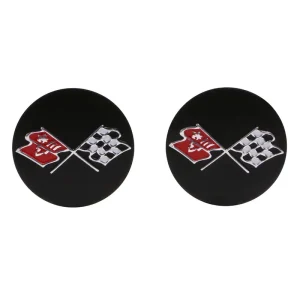 1968-1977 C3 Corvette Door Latch Handle Emblems. - Trim Parts #2626