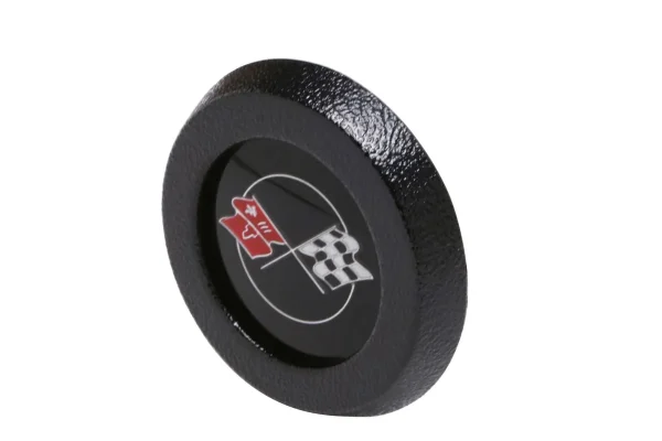 1969-1975 CORVETTE HORN BUTTON, WITHOUT TILT & TELESCOPIC COLUMN - BLACK #41682 - Image 2