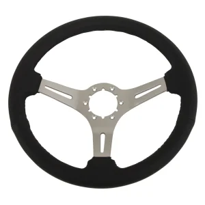 1968 -1982 C3 Corvette Steering Wheel - Black Leather with Satin Spokes - #57667