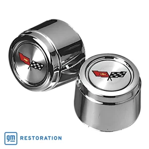 1982 CORVETTE YJ8 ALLOY / ALUMINUM WHEEL CENTER CAP WITH EMBLEM. #E22742