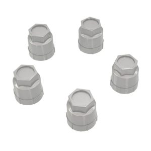 1988 - 1996 Wheel Lug Nut Cap - SILVER - Set of 5 #E6118