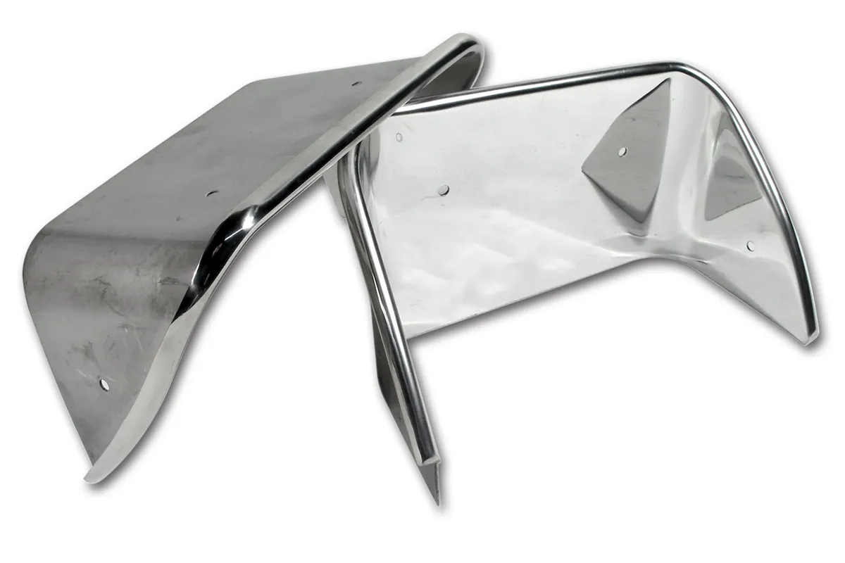 C3 1970-1973 Chevrolet Corvette Exhaust Bezels. Polished Stainless Steel – #X2019