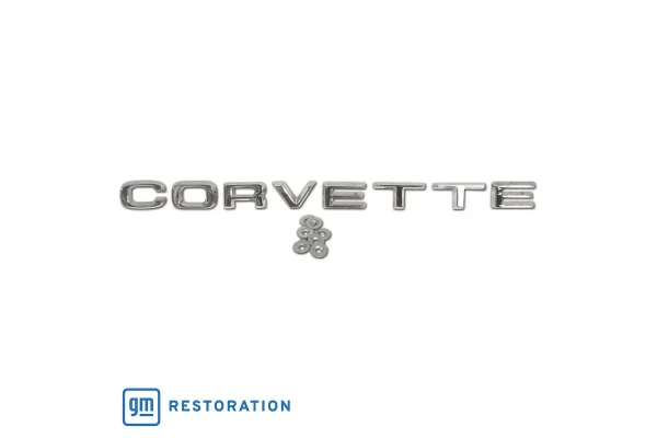 1974-1975 Corvette Rear Bumper Chrome Letters – Die Cast Metal, Made In USA – Trim Parts 5001