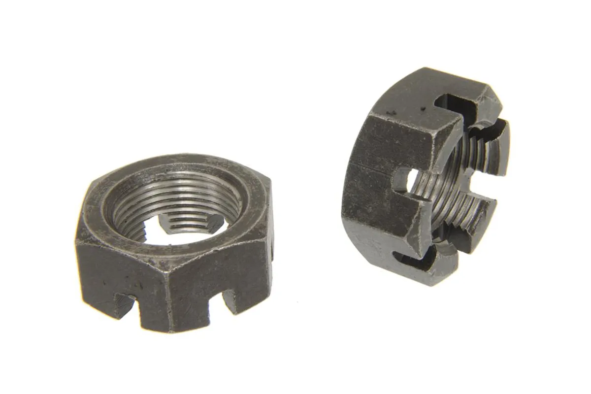 1953-1982 CORVETTE FRONT OR REAR SPINDLE NUTS with SPLIT PINS #33370 - Image 2