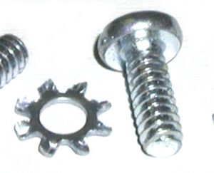 LATE 1979-1982 REAR STORAGE COMPARTMENT LATCH RETAINER SCREW KIT. #E12556