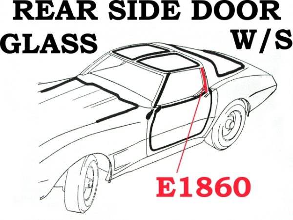 1969-1977 CORVETTE. PAIR OF COUPE REAR OF SIDE DOOR GLASS WEATHERSTRIPS - #E1860 - Image 2