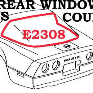 1984 -1996 Corvette Coupe Rear Window Hatch Weatherstrip with Molded Corners #E2308