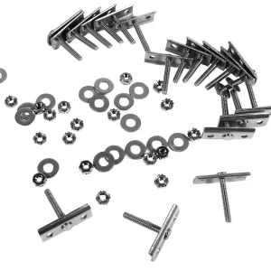 1973 -1982 Bumper Bar Retainers. Front / Rear - Stainless Steel 18 Piece #X2436