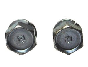 1963 - 1975 - 4 PIECE DECK LID CABLE SCREW SET. "E" HEADMARK. #E8357