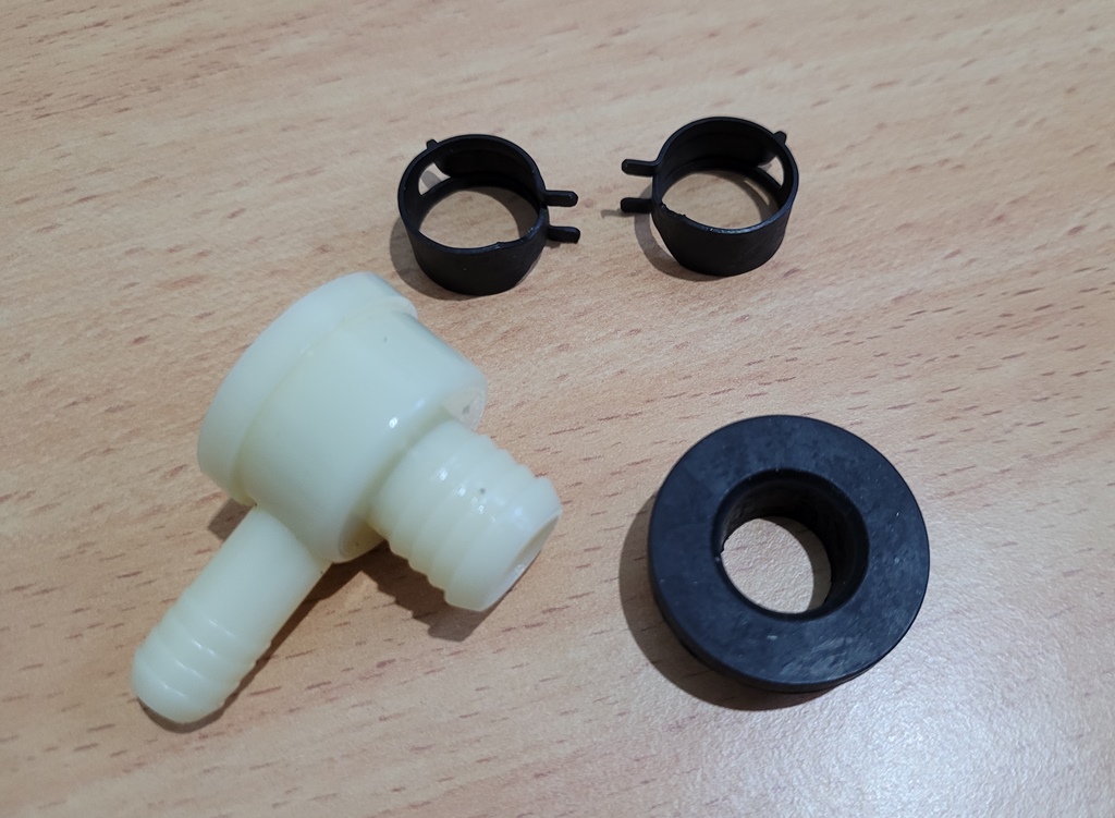 VALVE-POWER BRAKE BOOSTER CHECK-EXACT ORIGINAL-WITH CLAMPS & GROMMETS-64-82 #E2580A - Image 2