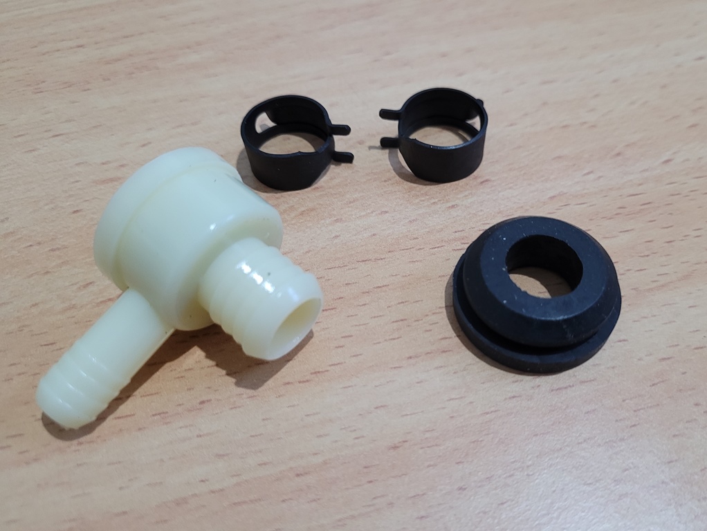 VALVE-POWER BRAKE BOOSTER CHECK-EXACT ORIGINAL-WITH CLAMPS & GROMMETS-64-82 #E2580A