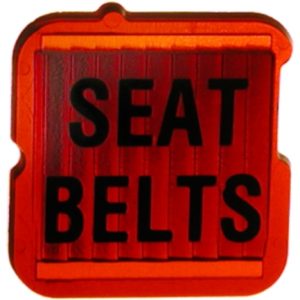 1968-71 CORVETTE "FASTEN SEAT BELTS" WARNING LENS. #EC319