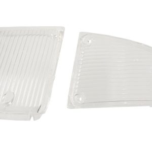 1970-1971 C3 CORVETTE FRONT PARKING / TURNING LIGHT LENSES. CLEAR #26987