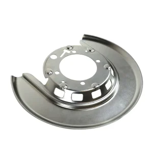 1965-1975 Corvette Rear Backing Plate Dust Shield. Silver. - LEFT SIDE REAR – #22370