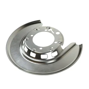 1965-1975 Corvette Rear Backing Plate Dust Shield. Silver. - RIGHT SIDE REAR – #22371