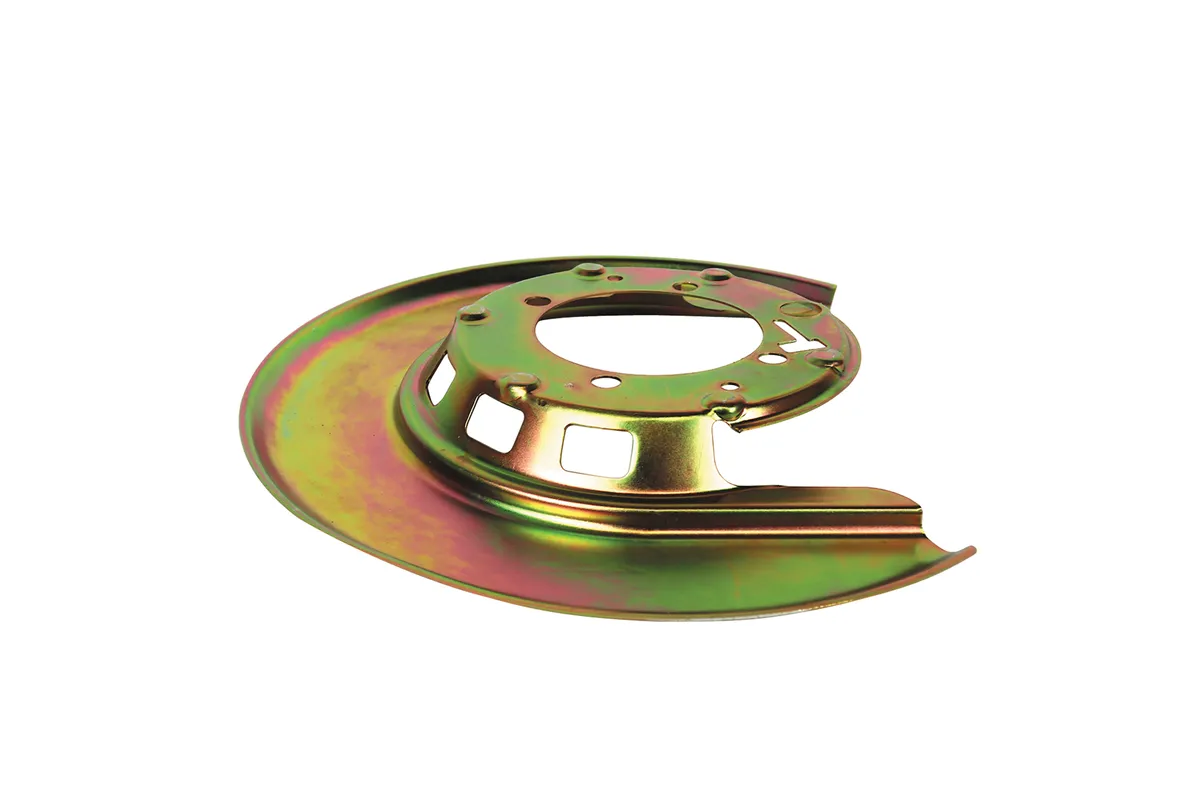 1976-1982 Corvette Rear Backing Plate Dust Shield. Gold. - LEFT SIDE REAR – #22372 - Image 4