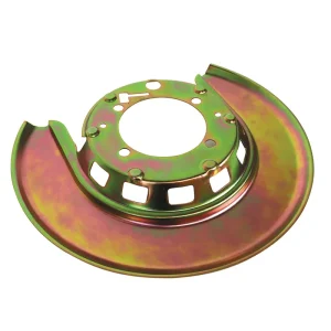 1976-1982 Corvette Rear Backing Plate Dust Shield. Gold.- RIGHT SIDE REAR – #22373
