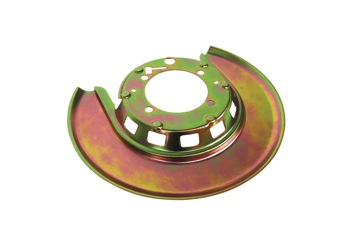 1976-1982 Corvette Rear Backing Plate Dust Shield. Gold.- RIGHT SIDE REAR – #22373
