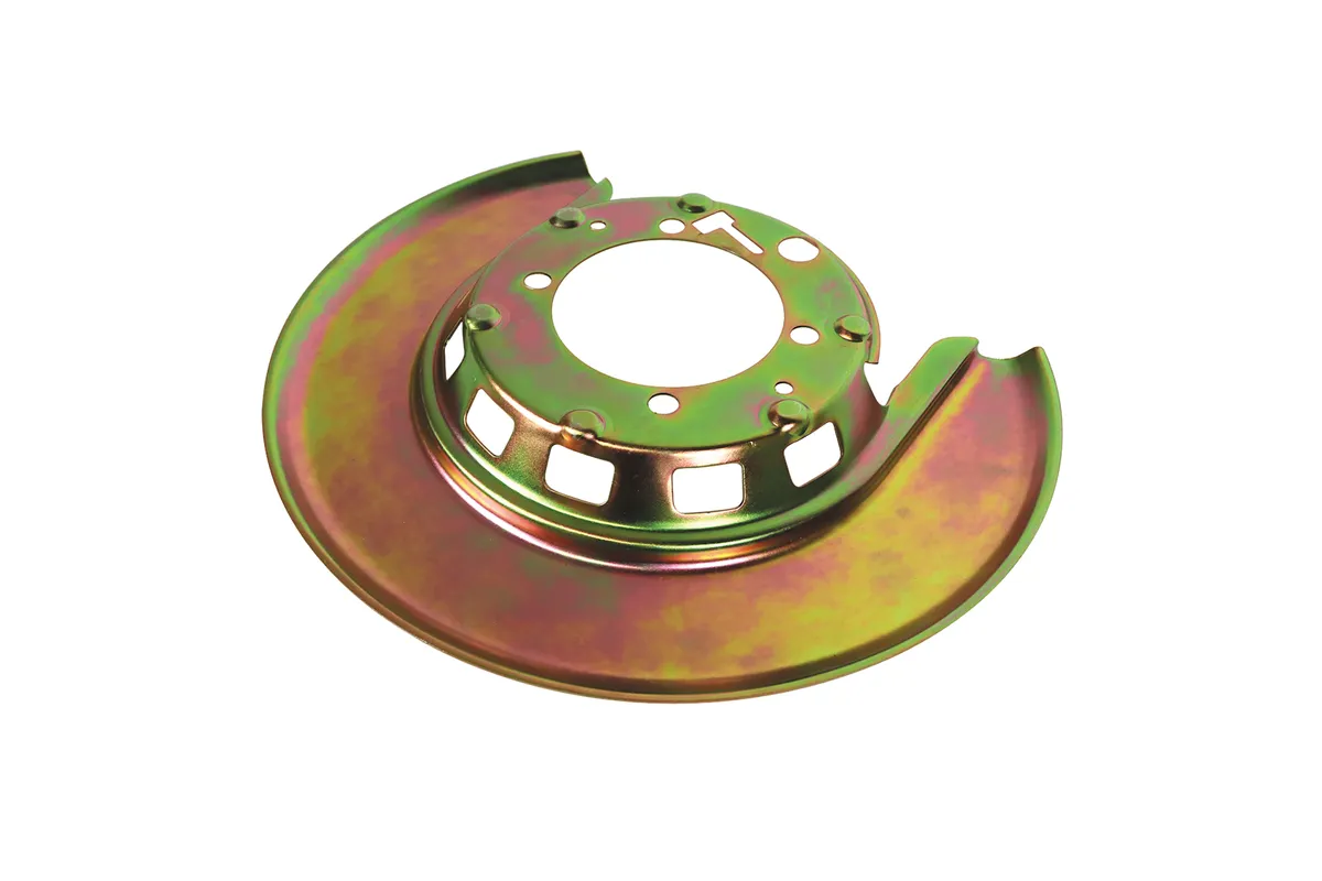 1976-1982 Corvette Rear Backing Plate Dust Shield. Gold.- RIGHT SIDE REAR – #22373 - Image 2