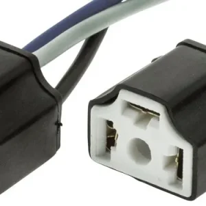 High /Low Headlight Repair Connector - H4 Prewired With 100mm - 3 Wire Socket- PAIR – #ECH3153