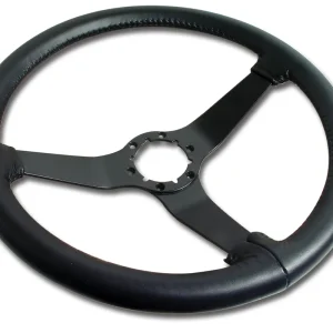 1980-1981 C3 Corvette Reproduction Leather Wrapped Steering Wheels – BLACK Leather with Black Spokes #X23920
